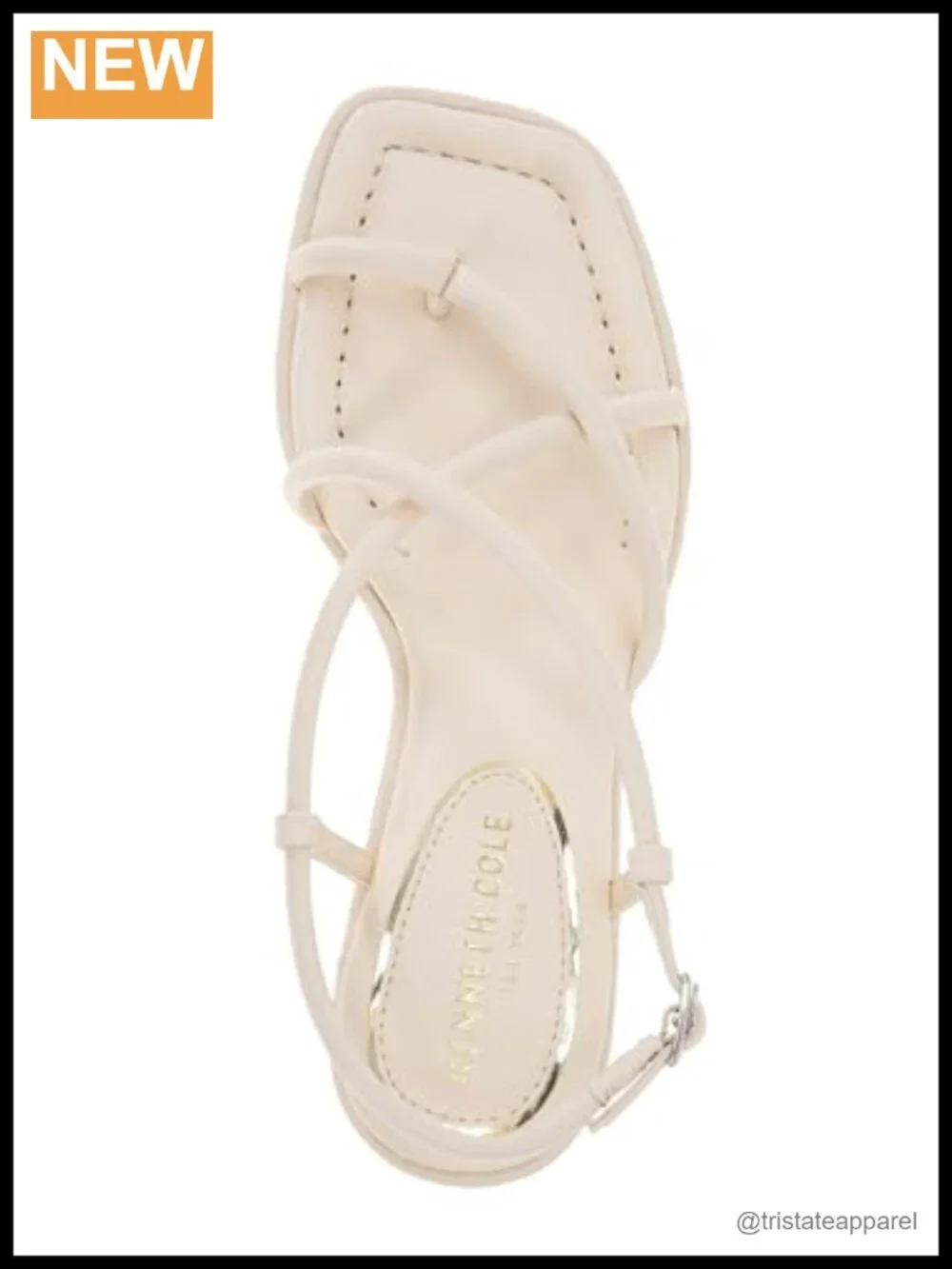 Kitten Heel Strappy Ankle Strap Heeled Sandals with Toe Ring Detail